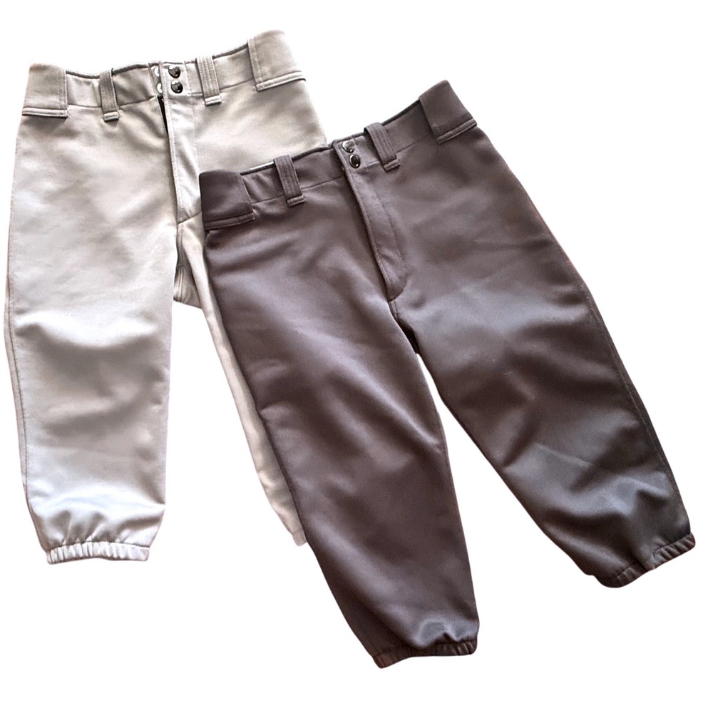 Mizuno Performance Youth XL Baseball Pants Bundle Gray and Black 28-30 Padded